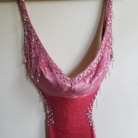 Vintage Velvet Gogo Bejeweled Bellbottom Jumpsuit - Picture 8 of 13